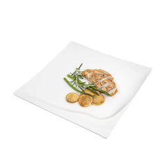 Voga Square White Melamine Extra Large Plate - Flare - 14