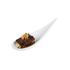 Voga Teardrop White Melamine Tasting Spoon - Japonais, Moderna - 4 1/4