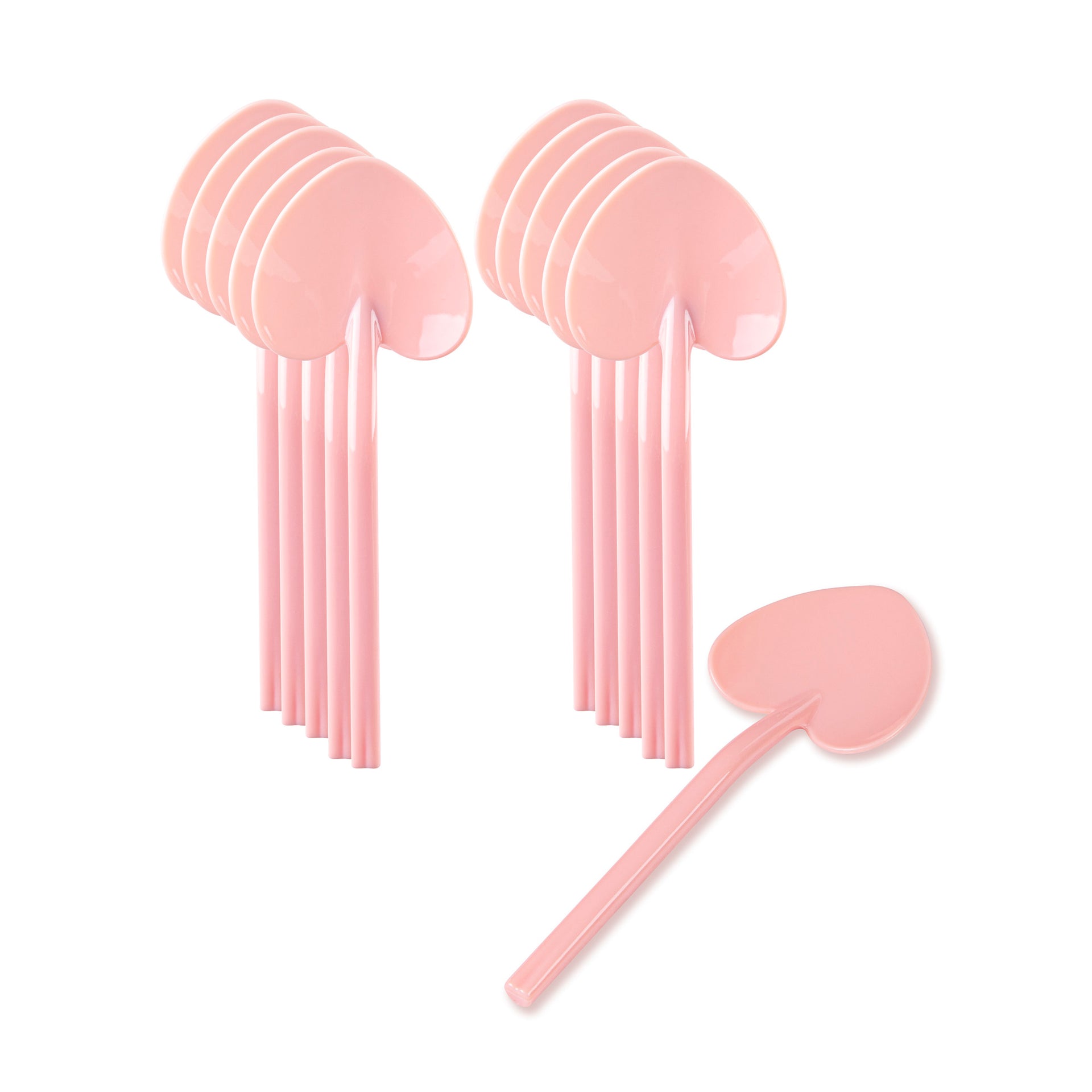 Coppetta Coral Plastic Love Shovel Spoon - 3 1/2" x 1 1/4" - 500 count box