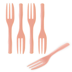 Coppetta Coral Plastic Cake Fork with Knife Edge - 4