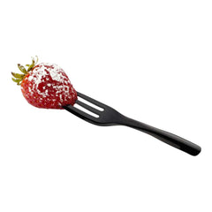 Coppetta Black Plastic Cake Fork with Knife Edge - 4
