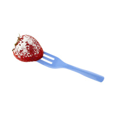 Coppetta Periwinkle Plastic Cake Fork with Knife Edge - 4