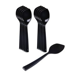Coppetta Black Plastic Petal Spoon - 4 1/2