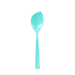 Coppetta Teal Plastic Petal Spoon - 4 1/2