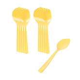 Coppetta Baby Yellow Plastic Petal Spoon - 4 1/2" x 1" - 500 count box