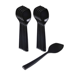 Coppetta Black Plastic Petal Spoon - 4 1/2