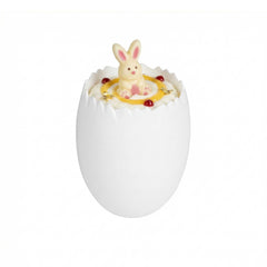 Mini Serve 2 oz White Plastic Cracked Uovo Cup - 1 3/4