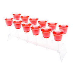 Bev Tek 12 1 oz Tulip Shots with 1 Stand - 11 1/4