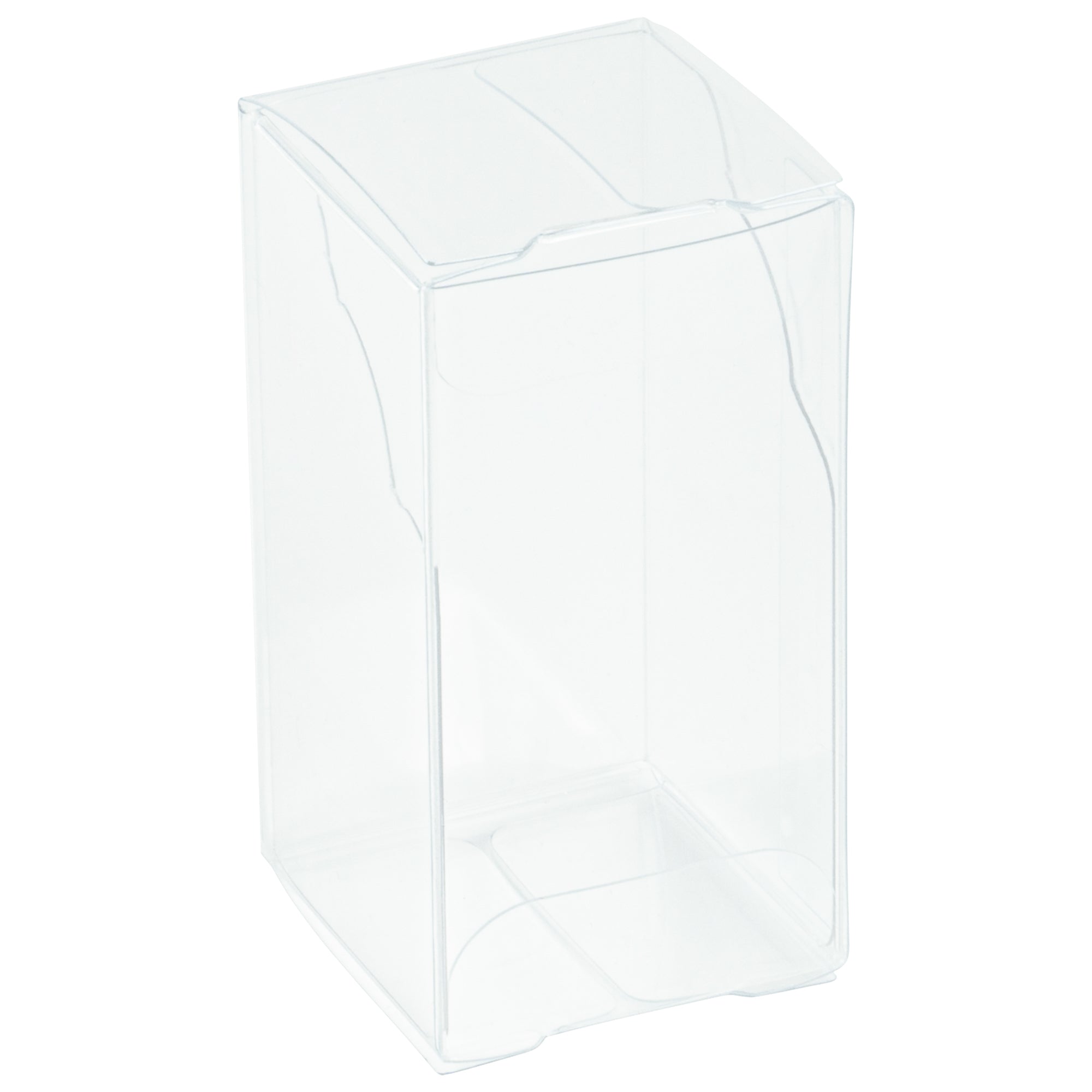 Sweet Vision Clear Plastic Candy Box - Tuck Top, with Sleeve - 2 3/4" x 1 1/2" x 1 1/2" - 100 count box
