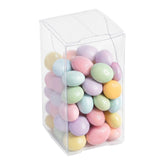 Sweet Vision Clear Plastic Candy Box - Tuck Top, with Sleeve - 2 3/4" x 1 1/2" x 1 1/2" - 100 count box