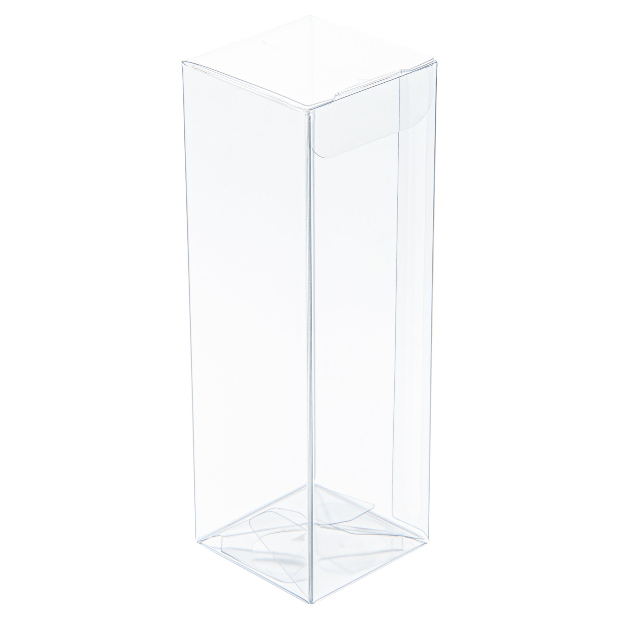 Sweet Vision Clear Plastic Favor Box - Tuck Top, Pop & Lock Bottom - 5" x 1 1/2" x 1 1/2" - 100 count box