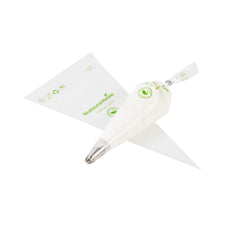 Pastry Tek Clear Plastic Pastry Piping Bag - Biodegradable - 12