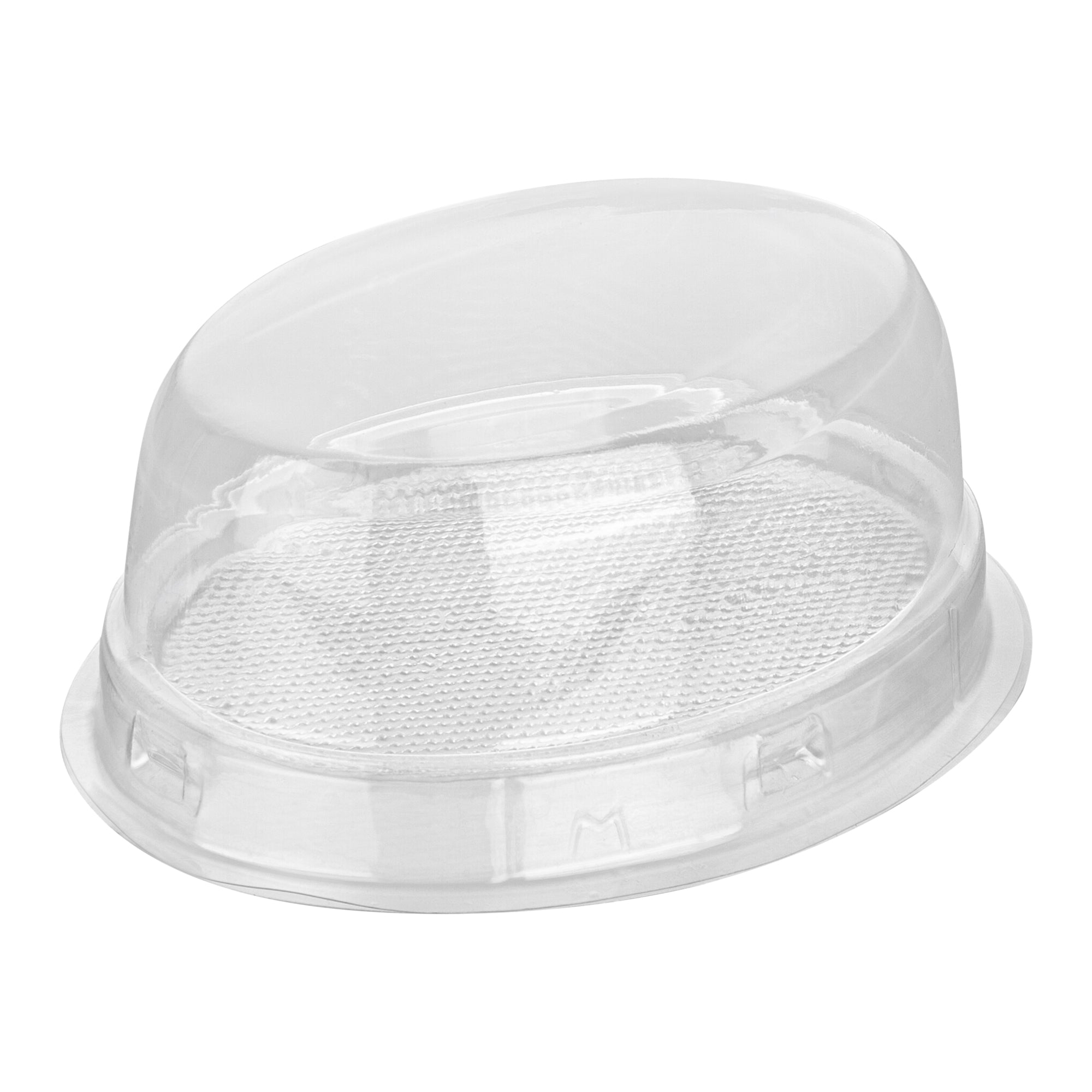 Thermo Tek 9 oz Oval Clear Plastic Cake Box - with Lid - 5 1/4" x 4 1/4" x 2" - 100 count box