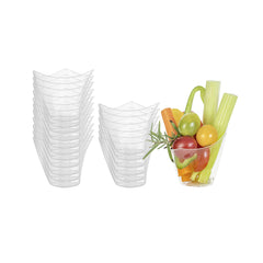 Mini Serve 4 oz Clear Plastic Mini Crescendo Cup - 3