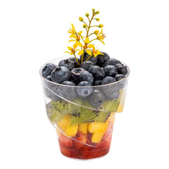 Mini Serve 5 oz Round Clear Plastic Mini Flourish Cup - 2 3/4
