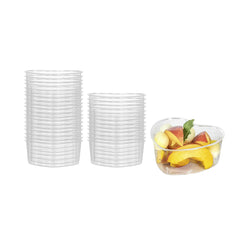 Mini Serve 3 oz Round Clear Plastic Mini Slope Cup - 2