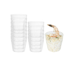 Mini Serve 5 oz Round Clear Plastic Mini Pilsner Cup - 2 3/4
