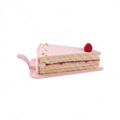 Pastry Tek Triangle Pink Plastic Cake Server - 4 1/2