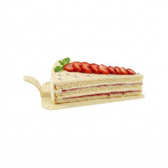 Pastry Tek Triangle Lemon Chiffon Plastic Cake Server - 4 1/2
