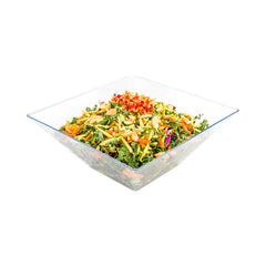 Maxi Serve 56 oz Clear Plastic Modern Small Catering Serving Bowl - 8 1/2