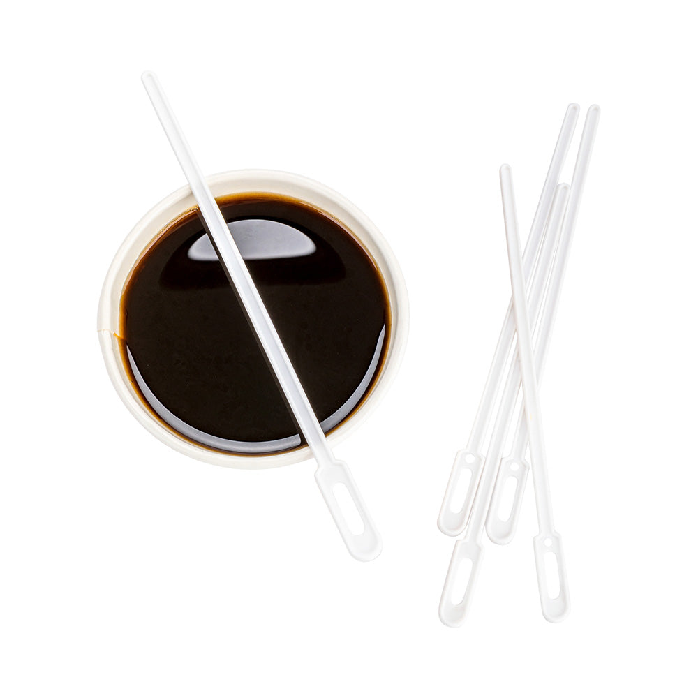Restpresso White Plastic Keyhole Coffee Stirrer - 6" - 1000 count box