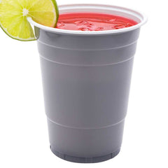 Bev Tek 16 oz Gray Plastic Party Cup - 3 3/4