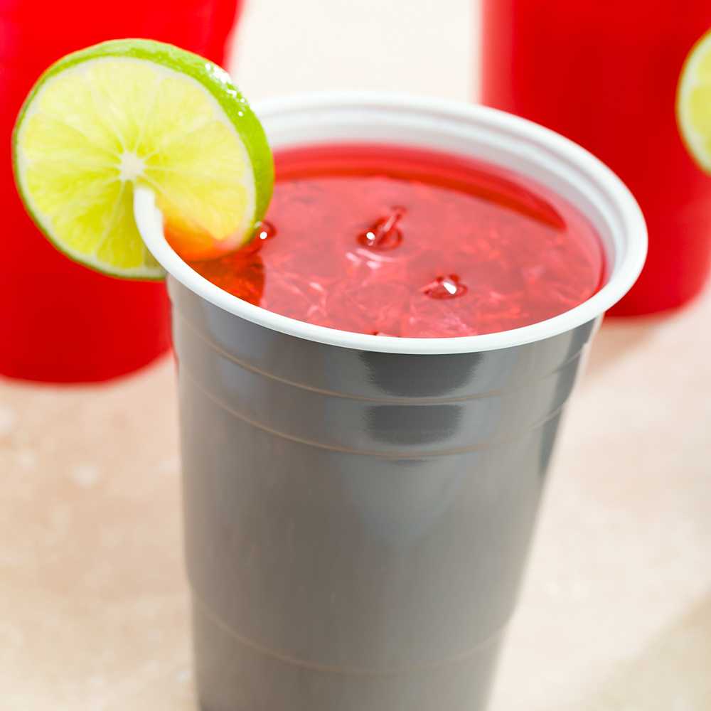 Bev Tek 16 oz Gray Plastic Party Cup - 3 3/4" x 3 3/4" x 4 3/4" - 500 count box