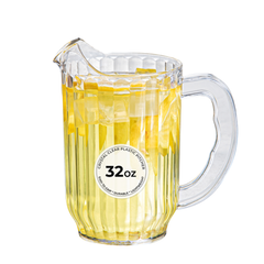 Chef 101 32 oz Clear Plastic Water Pitcher - 4 1/4