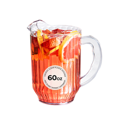 Chef 101 60 oz Clear Plastic Water Pitcher - 5