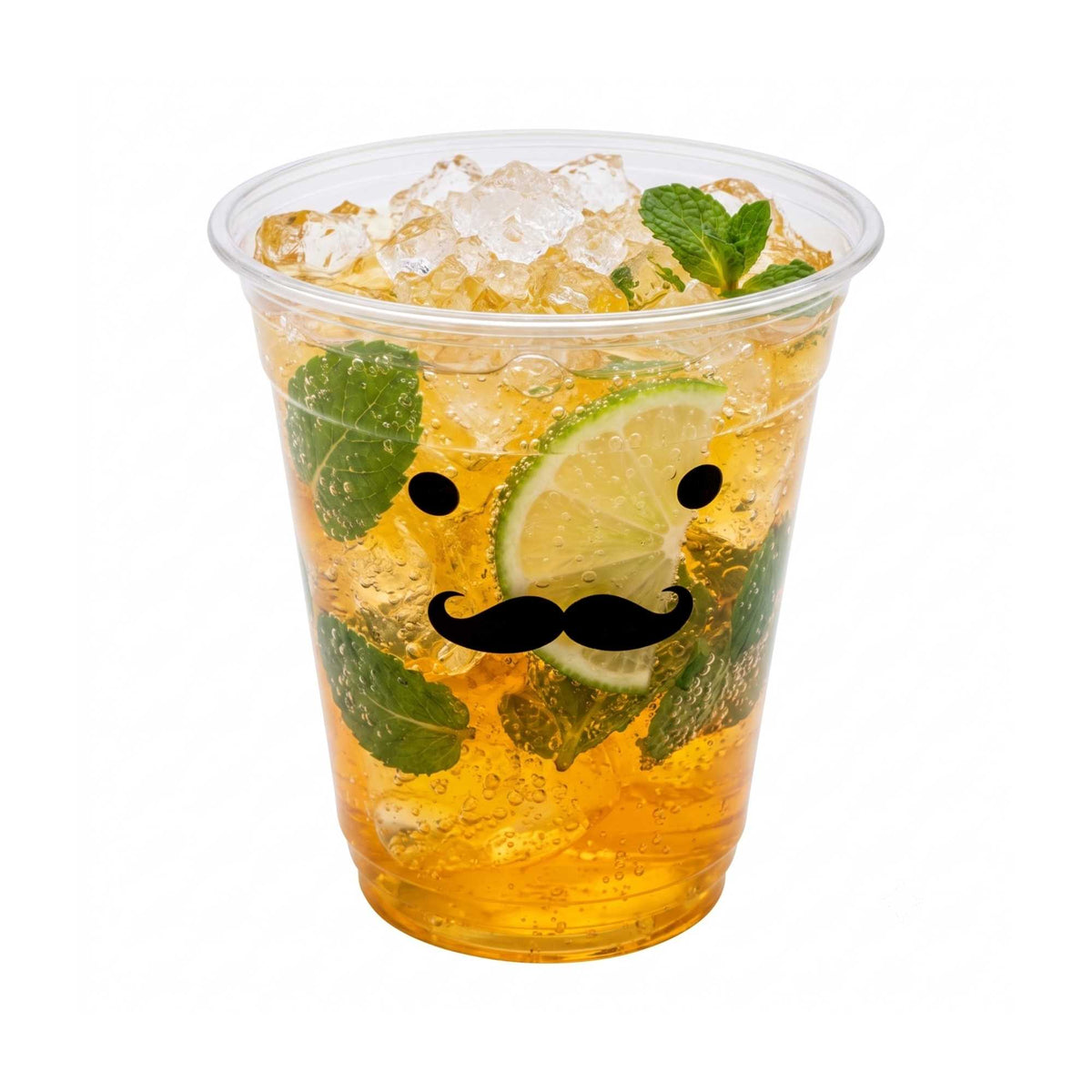 Visage 12 oz Clear Plastic Cup - Monsieur - 3 3/4" x 3 3/4" x 4" - 1000 count box