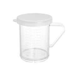 Chef 101 10 oz Clear Polycarbonate Dredge Spice Shaker - with White Solid Lid - 4 3/4