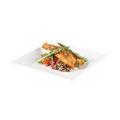 Voga Square White Melamine Medium Plate - Classic - 8