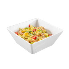 Voga 96 oz Square White Melamine Serving Bowl - Classic - 9 1/2