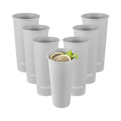 Bev Tek 24 oz Round Matte Gray Plastic Hot / Cold Drinking Cup - 3 1/2