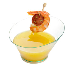 Mini Serve 5 oz Round Seagreen Plastic Small Incline Bowl - 3 3/4