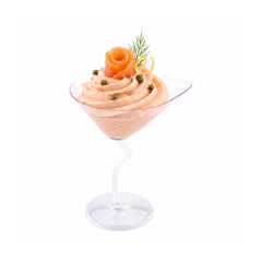 Bev Tek 3 oz Clear Plastic Dekko Martini Glass - 3 3/4