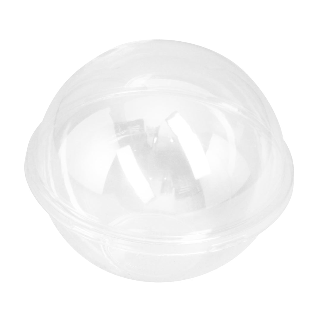 Thermo Tek 12 oz Clear Plastic Sphere Salad Container - with Dome Lid - 5" x 5 1/4" x 4 1/2" - 500 count box