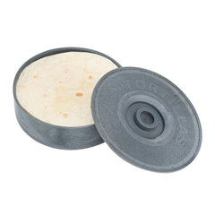 Chef 101 Round Gray Plastic Tortilla Warmer / Server - 8 1/2