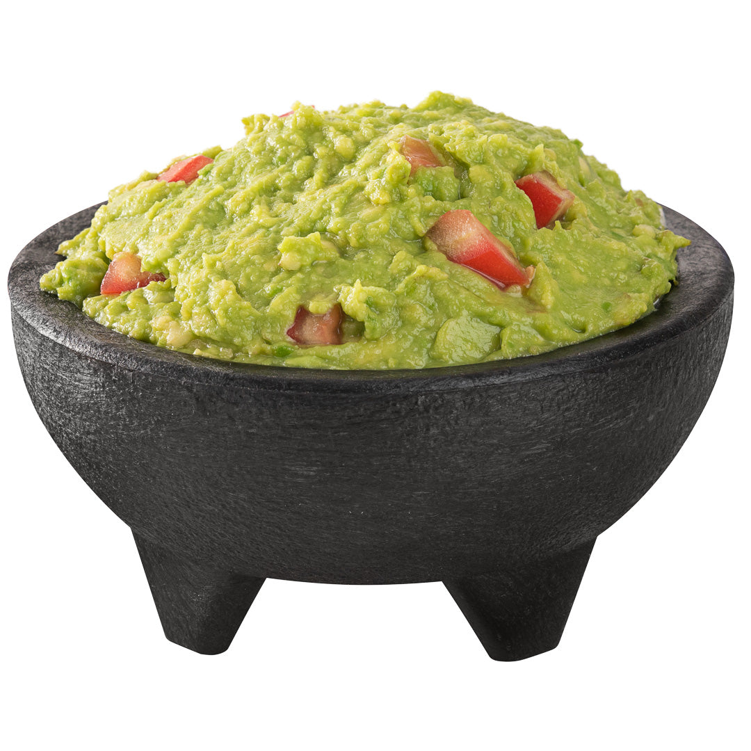 Chef 101 10 oz Black Thermal Plastic Molcajete Bowl - 5 1/4" x 5 1/4" x 2 1/2" - 1 count box
