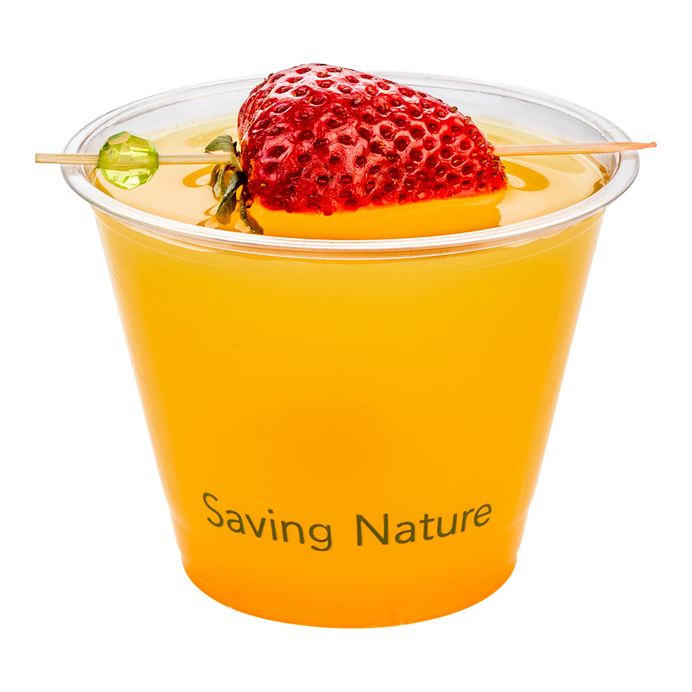 Sustain 9 oz Round Clear PLA Plastic Drinking Cup - Compostable - 3 3/4" x 3 3/4" x 2 3/4" - 1000 count box