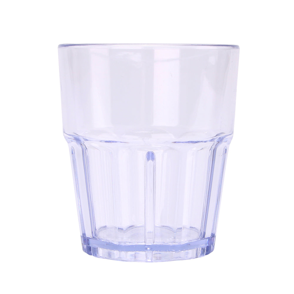 Bev Tek 12 oz Round Clear Plastic Tumbler - Shatter-Resistant - 3 1/2" x 3 1/2" x 4" - 50 count box