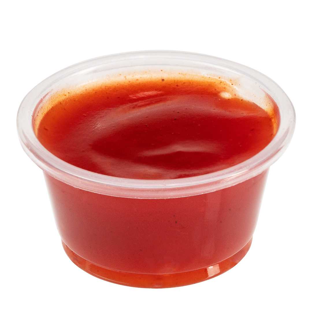 Chef 101 0.8 oz Round Clear Plastic Portion Cup - 1 3/4" x 1 1/4" x 1" - 2000 count box