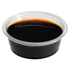 Chef 101 1.5 oz Round Clear Plastic Portion Cup - 2 1/2