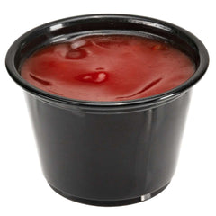 Chef 101 2.5 oz Round Black Plastic Portion Cup - 2 1/2