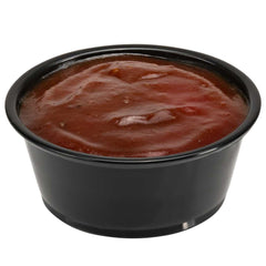 Chef 101 3.3 oz Round Black Plastic Portion Cup - 3
