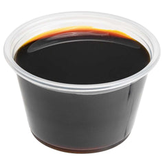 Chef 101 4 oz Round Clear Plastic Portion Cup - 3