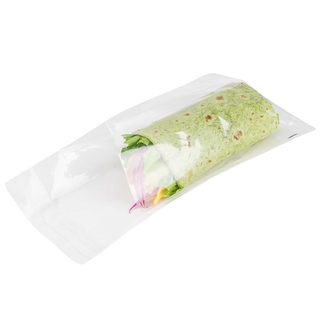 Bag Tek Clear Plastic Lip and Tape Bag - Self Sealing - 7" x 5" - 100 count box