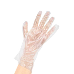Eco Serve Clear Plastic Small Compostable Gloves - Powder-Free - 10 1/4
