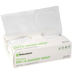Chef 101 Rectangle Plastic Interfolded Deli and Bakery Wrap - 10 3/4