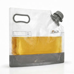 Cater Tek 1/2 gal Clear Plastic Take Out Drink Bag - with Safety Cap - 11 3/4